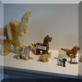 D46. Carved stone animal figurines. 